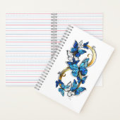 Carnet Symbole infini de papillons Morpho bleus (À l'intérieur)