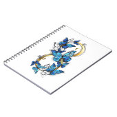 Carnet Symbole infini de papillons Morpho bleus (Côté gauche)