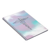 Carnet Symbole Médicale Silver Caduceus Mère Pearl Décor (Côté Droit)