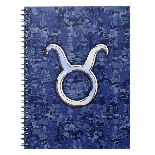 Carnet Symbole moderne Taurus Zodiac Camouflage numérique (Devant)