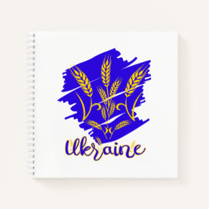 Carnet Symbole national ukrainien tryzub fait d'épi de bl