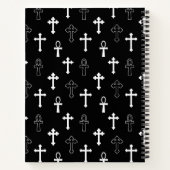 Carnet Symbole noir blanc de la Croix d'Ankh gothique Mot (Dos)