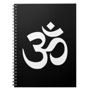 Carnet Symbole Om noir et blanc