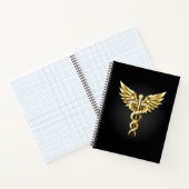 Carnet Symbole Polygonal Or Caduceus (Intérieur)
