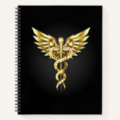 Carnet Symbole Polygonal Or Caduceus (Devant)