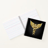 Carnet Symbole Polygonal Or Caduceus (Intérieur)