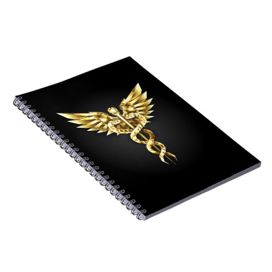 Carnet Symbole Polygonal Or Caduceus (Côté Droit)