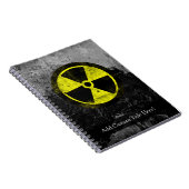 Carnet Symbole radioactif Grunge (Côté Droit)