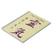 Carnet Symbole Reiki Violet Personnalisé (Côté gauche)