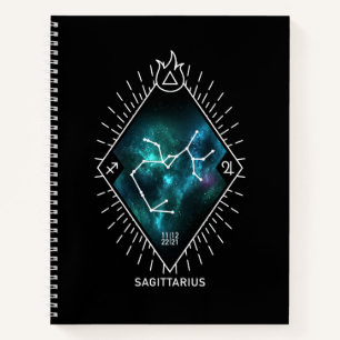Carnet Symbole sagittaire de la constellation et du zodia