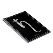 Carnet Symbole Saturne de la planète stylisée en argent m (Côté Droit)