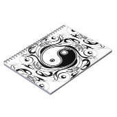Carnet Symbole Yin et Yang Style tatouage noir et blanc (Côté gauche)