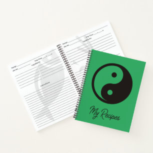 Carnet Symbole Yin Yang - conception de tatouage solide