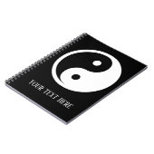 Carnet Symbole Yin Yang - dessin de tatouage solide 2 (Côté gauche)