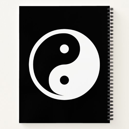 Carnet Symbole Yin Yang - tatouage solide design 2 (Dos)