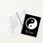 Carnet Symbole Yin Yang - tatouage solide design 2 (Intérieur)