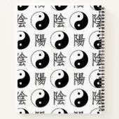 Carnet SYMBOLE YINyang Blanc Motif chinois (Dos)