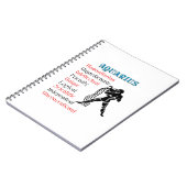 Carnet SYMBOLE Zodiaque Aquarius Horoscope (Côté gauche)