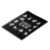 Carnet SYMBOLE Zodiaque Cute Astrologie Amoureux des chat (Côté gauche)
