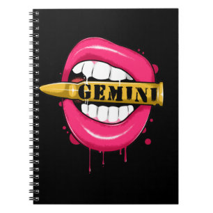 Carnet SYMBOLE Zodiaque Gemini Fille Anniversaire Mai Jui