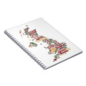 Carnet Symboles de carte de l'Angleterre (Côté Droit)