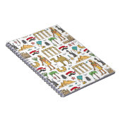 Carnet Symboles de couleur de motif de l'Egypte (Côté Droit)