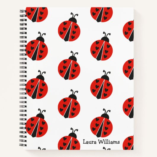 Carnet Sympa Red Ladybug Personnalisé (Devant)