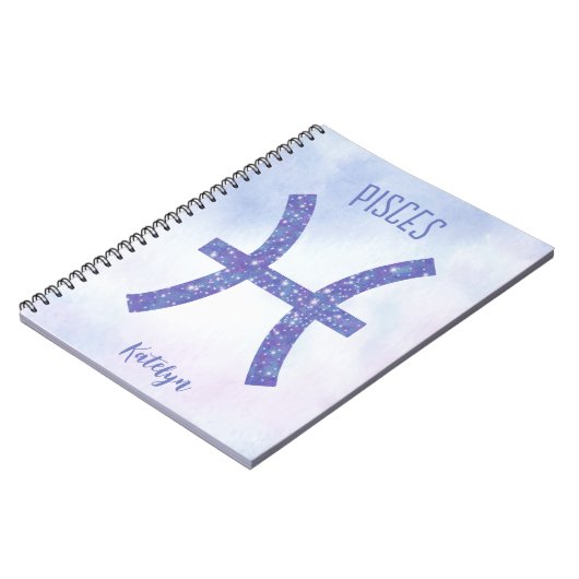 Carnet Sympathique Pisces Astrologie Signe Personnalisé V (Côté gauche)