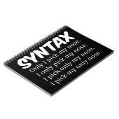 Carnet Syntaxe Collecte drôle de nez (Côté gauche)