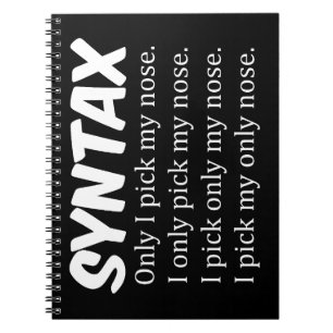 Carnet Syntaxe Collecte drôle de nez