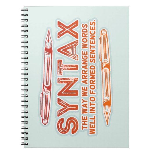 Carnet Syntaxe Funky Structure de la phrase Grammaire (Devant)