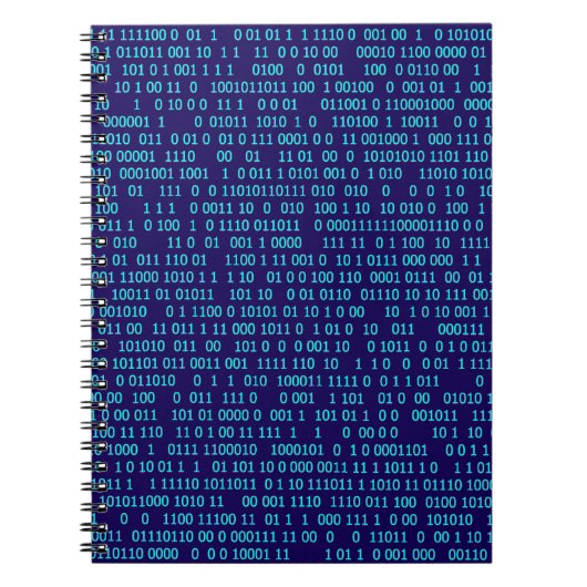 Carnet Système numérique binaire bleu (Devant)