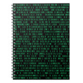 Carnet Système numérique binaire vert (Devant)