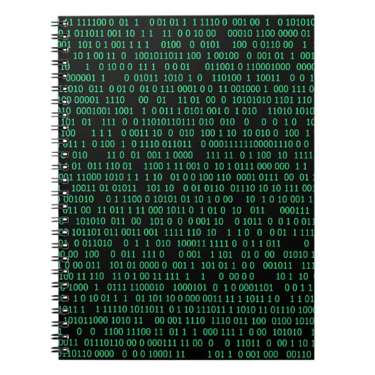 Carnet Système numérique binaire vert (Devant)