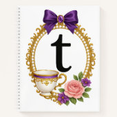 Carnet T initial Élégant Régence apaisant (Devant)