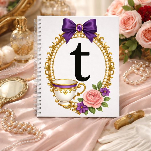 Carnet T initial Élégant Régence apaisant
