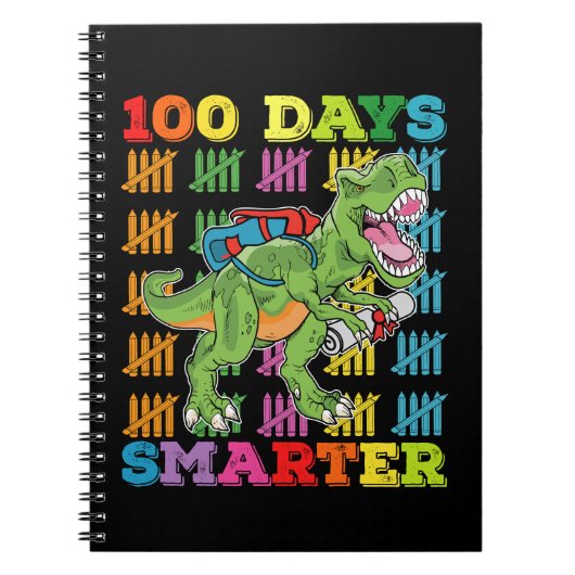 Carnet T Rex Dinosaure 100 Jours Plus Intelligent École 1 (Devant)