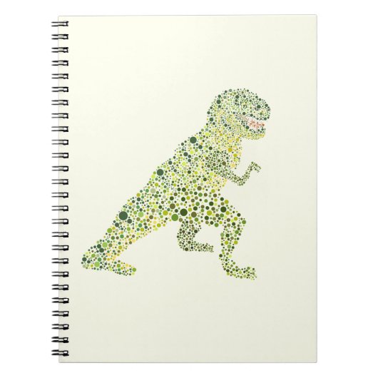 Carnet T-REX Dinosaure En Points (Devant)