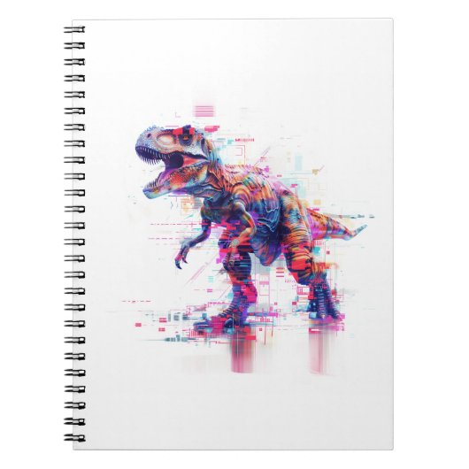 Carnet T-Rex Dinosaure Futuriste (Devant)