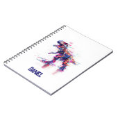 Carnet T-Rex Dinosaure Glitch Futuriste Avec Le Nom De L' (Côté gauche)