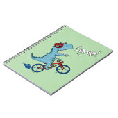 Carnet T-Rex fait du vélo et rugit (Côté gauche)