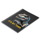Carnet T-Rex Gamer It’s My Turn Design (Côté gauche)