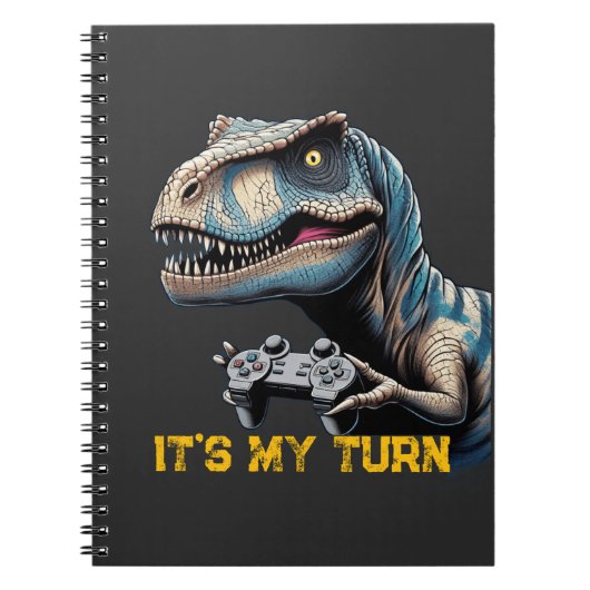 Carnet T-Rex Gamer It’s My Turn Design (Devant)