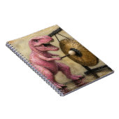 Carnet T-Rex rose tape un gong (Côté Droit)