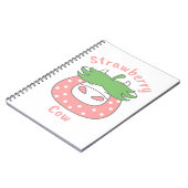 Carnet T-shirt classique à la fraise rose (Côté gauche)