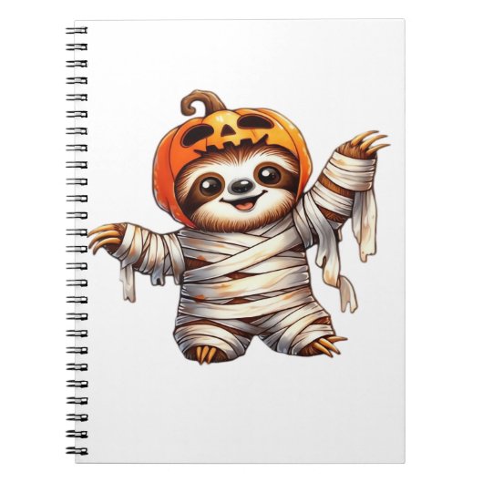 Carnet T-shirt classique de Sloth Mummy Halloween (Devant)