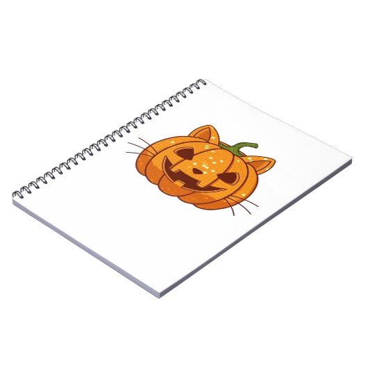 Carnet T-shirt classique Disco Cat Jack o'Lantern (Côté gauche)