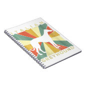 Carnet T-shirt col V pour femme Chien Lévrier Italien 70s (Côté Droit)