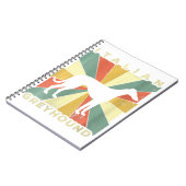 Carnet T-shirt col V pour femme Chien Lévrier Italien 70s (Côté gauche)