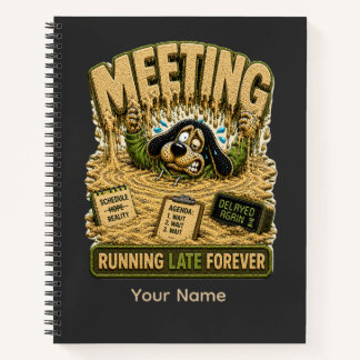 Carnet T-shirt de bureau drôle personnalisé Meeting Maze,